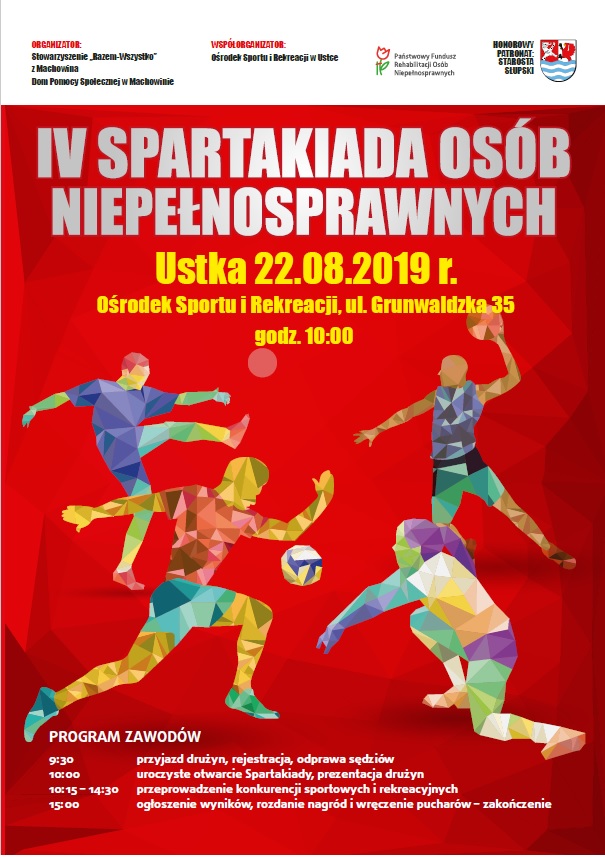 Plakat IV Spartakiady Osób Niepełnosprawnych 
