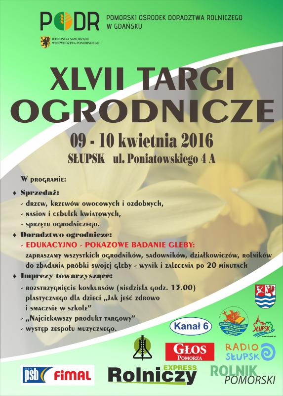 Plakat XLVII Targów ogrodniczych w Słupsku