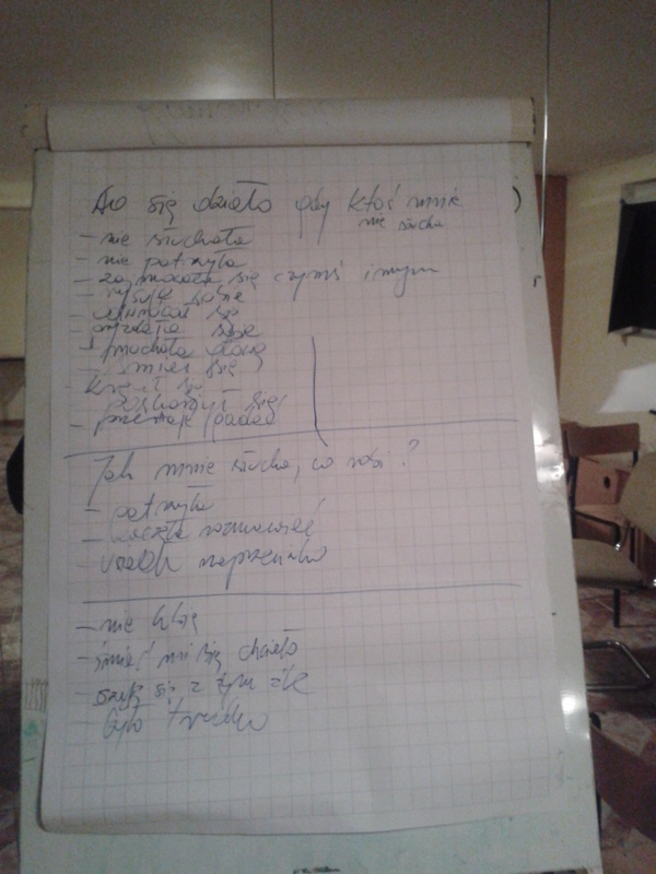 Zdjęcie z warsztat&oacute;w na temat przeciwdziałania przemocy