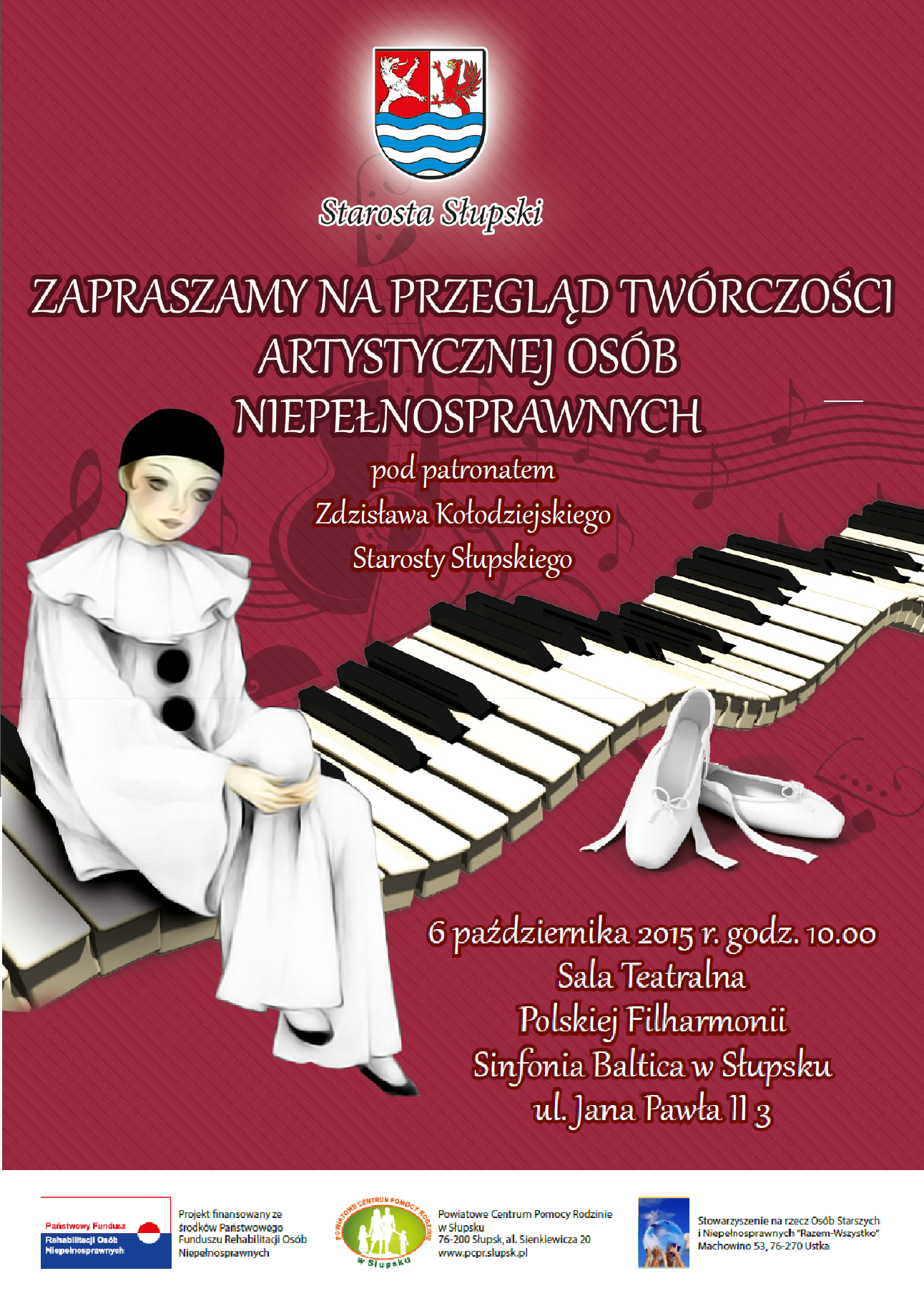 Plakat Przeglądu Twórczości Artystycznej Osób Niepełnosprawnych