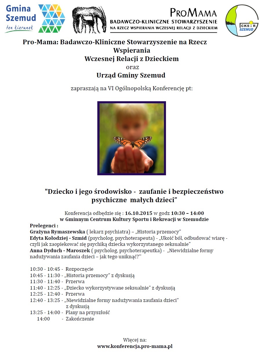 Plakat na konferencję pt. Dziecko i jego środowisko