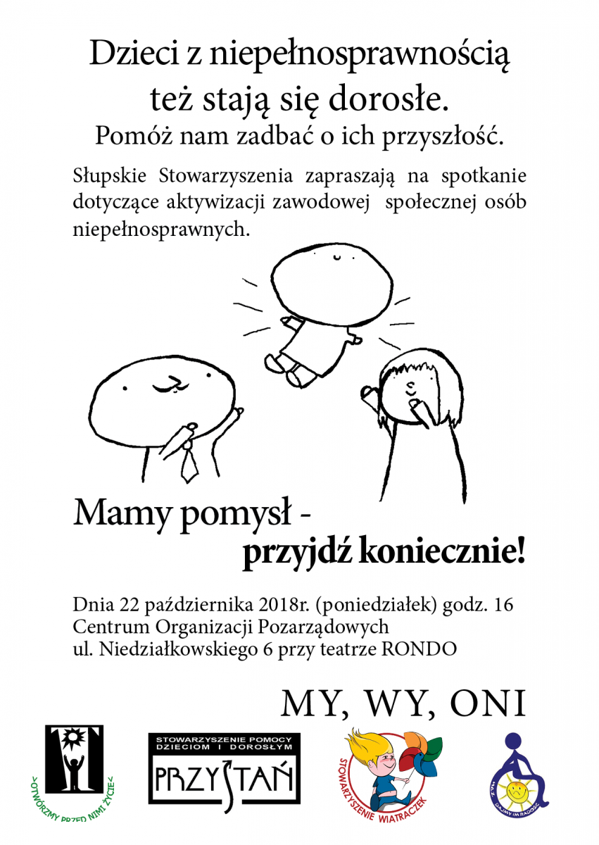 informacje dla osób niepełnosprawnych -plakat
