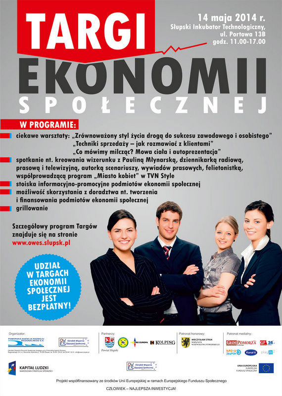 plakat dotyczący targ&oacute;w ekonomii społecznej