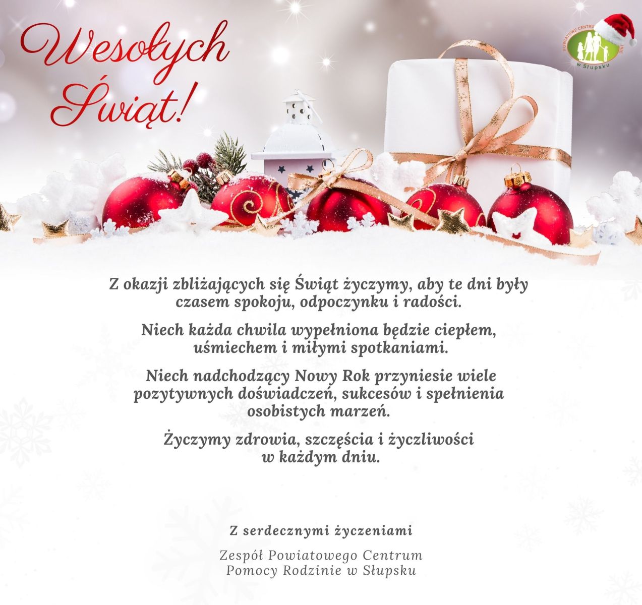 Kartka z życzeniami świątecznymi