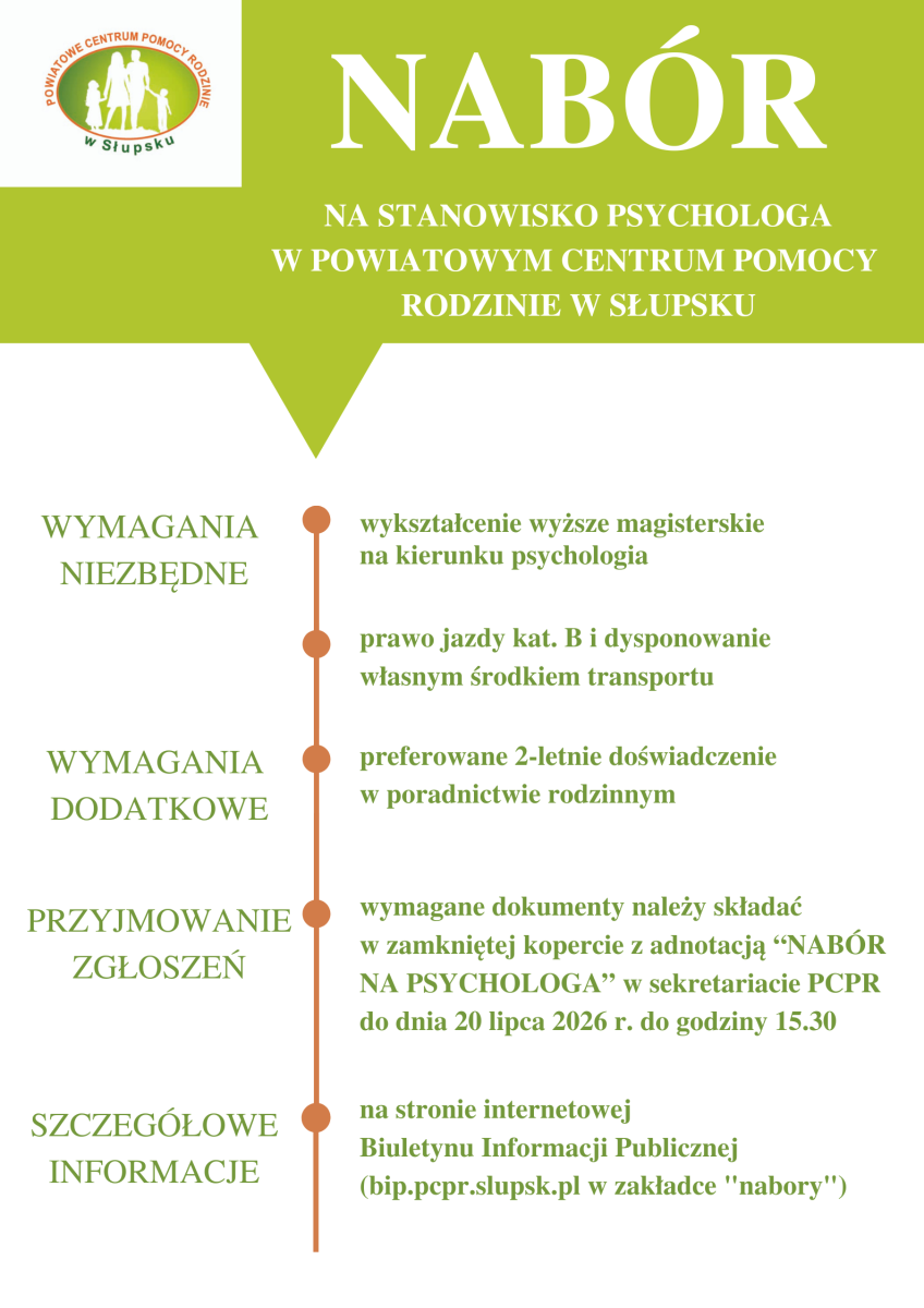 Zdjęcie: NABÓR NA PSYCHOLOGA